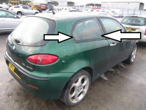 alfa 147 quarter glass