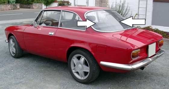 alfa junior rear screen