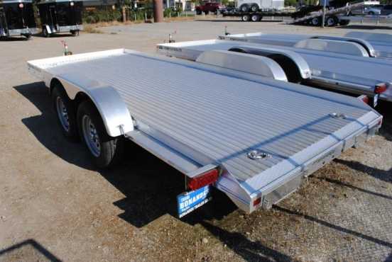 Alluminium flatbed car trailer