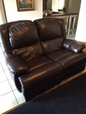 ALPINE genuine leather 2-Seater LazyboyRecliner