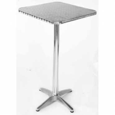 ALUMINIUM SQUARE 80 X 80 BAR TABLE