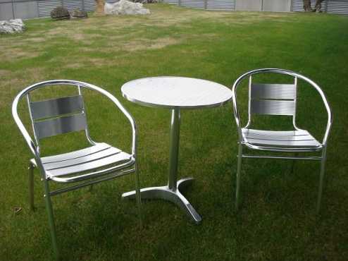 Aluminum bistro chair and table sets