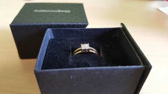 American Swiss fire diamond ring for sale