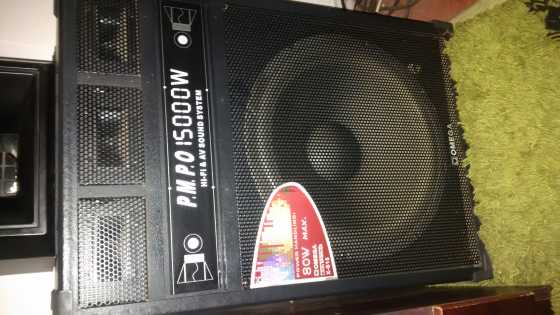 Amplifier, 15inch speakers, LG home thearter DVD R 2200