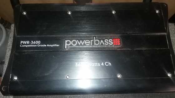 Amplifier, subwoofer and 2 speakers as above