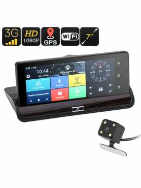 Android Car DVR System - 6.8 Inch Touch Screen, Dual-Camera, Android 5.0, 3G Support, WiFi, Google P