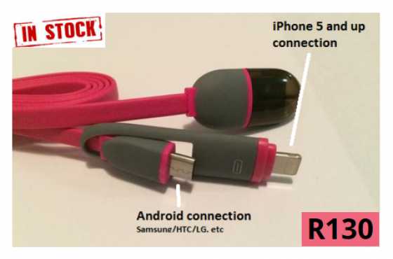 Android  iPhone (2in1) charging cable  Free Delivery