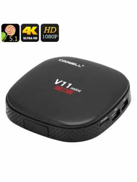 Android TV Box COOWELL V11 - 4K, Quad Core CPU, Miracast, Kodi, Android OS, SD Card, Wireless