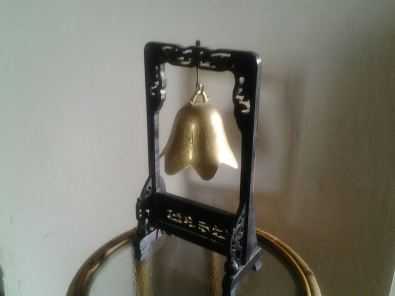 Ant ique Chinese Brass Dinner Bell