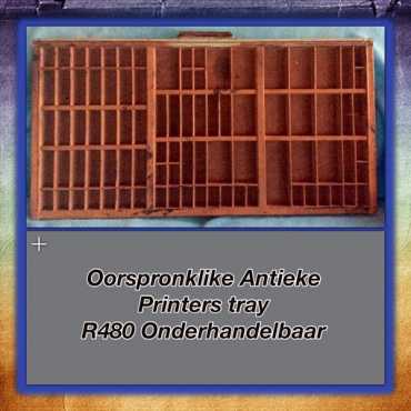 Antieke Printers Tray