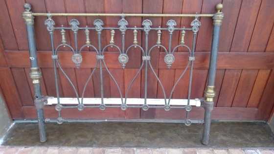 Antique Brass Head and foot piece for bed.