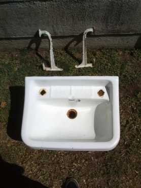 Antique cast iron basin.