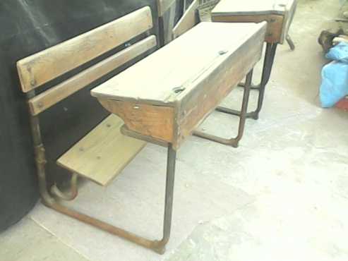 Antique Double Shool Desk For Sale in original used condition