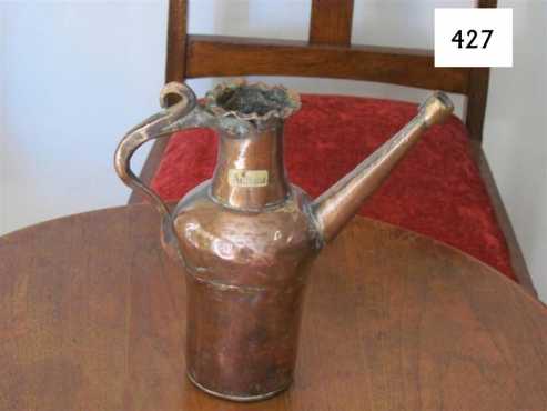 Antique Middle East Turkish Copper Jug Pitcher Hand Forged