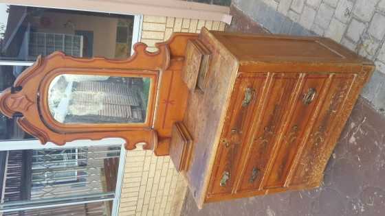 Antique mirrored dresser