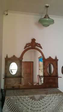 Antique Mirrored Mantelpiece