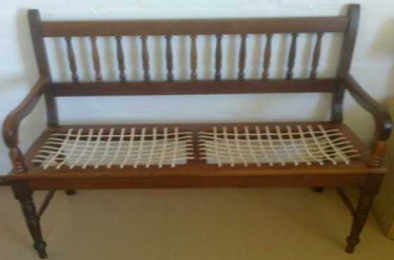 Antique riempie bench