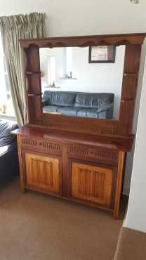 Antique Sideboard with Mirror