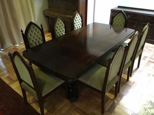 Antique solid imbiua 68 Seater Dining Table with Buffet