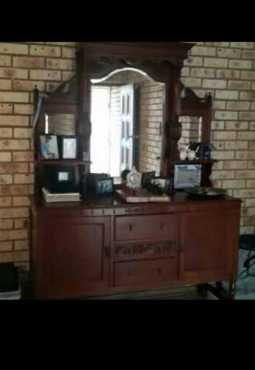 Antique solid wood cabinet