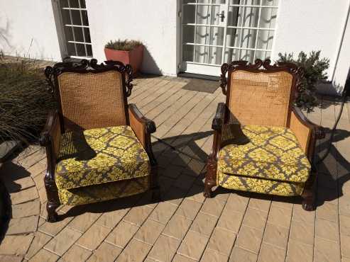 Antique wicker chairs