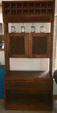 Antique wine rackbar cupboard