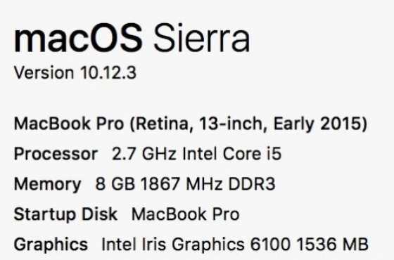 Apple MacBook Pro A1502 13.3quot Laptop - MF840LLA (March, 2015) - Mint Condition