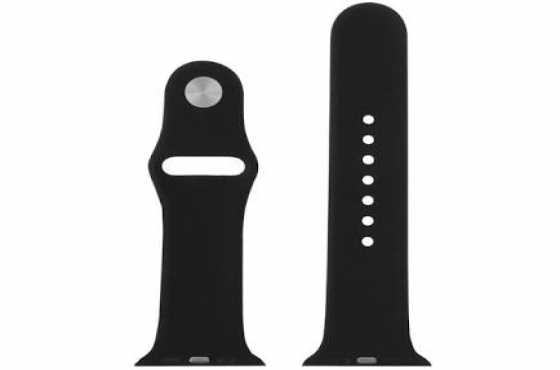 Apple Watch 38mm Silicone Band (Black) SM