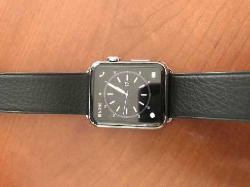 Apple Watch Series1 SSteel 42mm Leather Bracelet