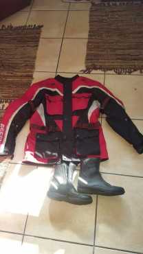 assault bike jacket and boots