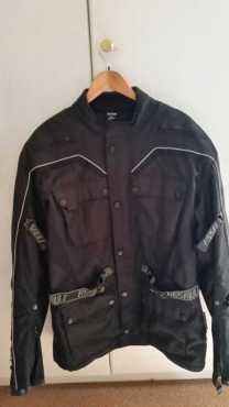 Assault black men039s XXL bikers jacket.