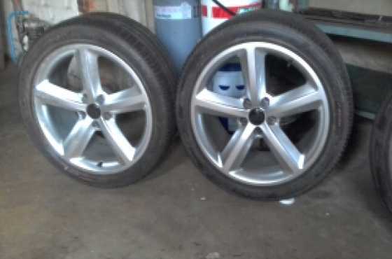 Audi mags 18inch x tyres