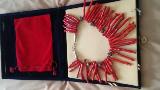 authentic red coral necklace for sale R2000