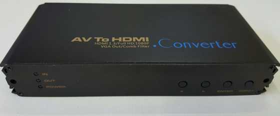 AV to HDMI amp VGA Converter New