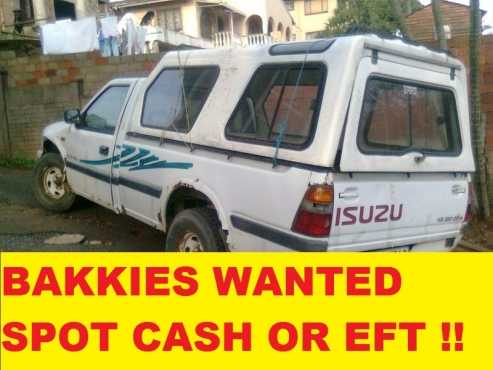 Bakkies wanted urgently