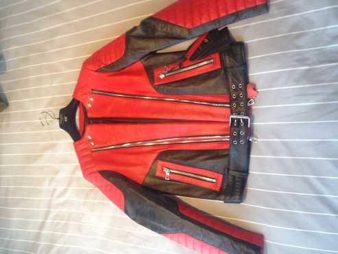 BALMAIN Leather Jacket With Hanger And Cover