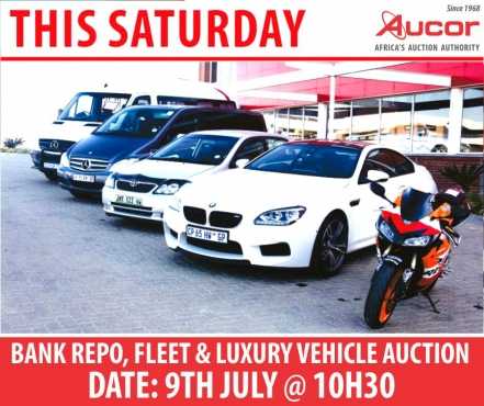 Bank Repo, Fleet amp Luxury Vehicle Auction 09 July