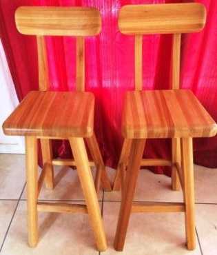 Bar Chairs x 2 Oregon Pine - Price Negotiable
