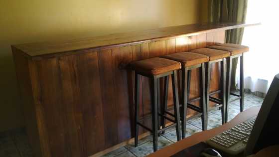 Bar solid wood with 4 chairs