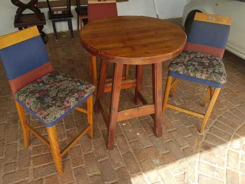 Bar table and chairs