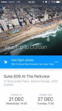 Bargain holiday at Durban seaside booked in advance
