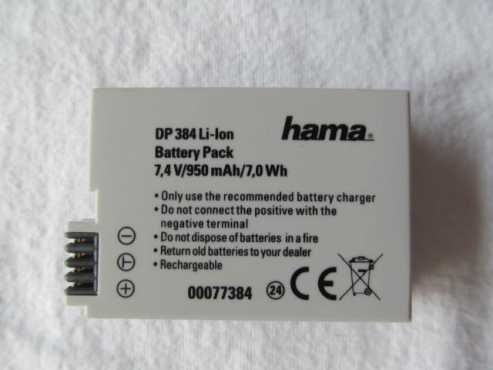 Batteries for Canon 550D, 600D, 650D, 650D and 700D by Hama