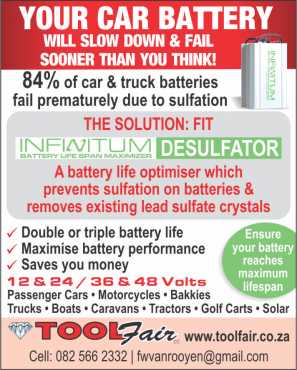 Battery Life Saver will desulfate and restore your battereies