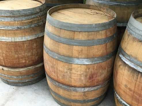 Beautiful retired oak wine barrels for sale