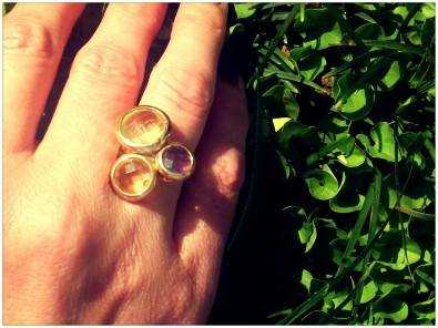 Beautiful Ring with Semi-Precious stones