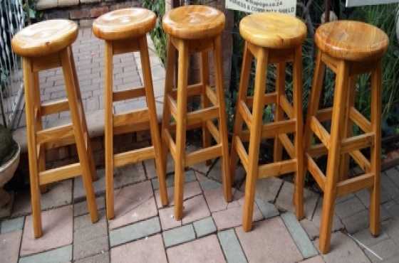 Beautiful Solid Pine Barstools(x5) For Sale