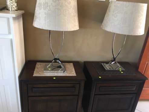 Bedside cabinet Lamps on bedside cabinets