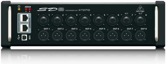 Behringer IO Stage Box with 8 Remote-Controllable MIDAS Preamps, 8 Outputs SD8