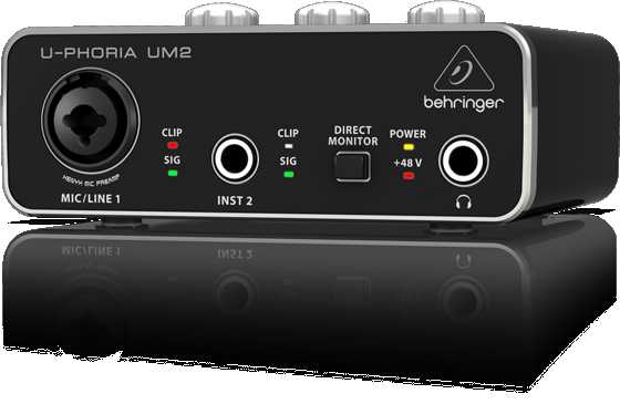 BEHRINGER UM2  2x2 USB AUDIO INTERFACE WITH XENYX MIC PRE AMP