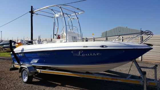 Benguela (19ft) Centre console with 2 x Evinrude E-Tec 90hp motors.